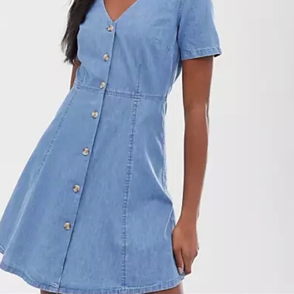 Nwt ASOS DESIGN Tall denim tea dress - Picture 2 of 9